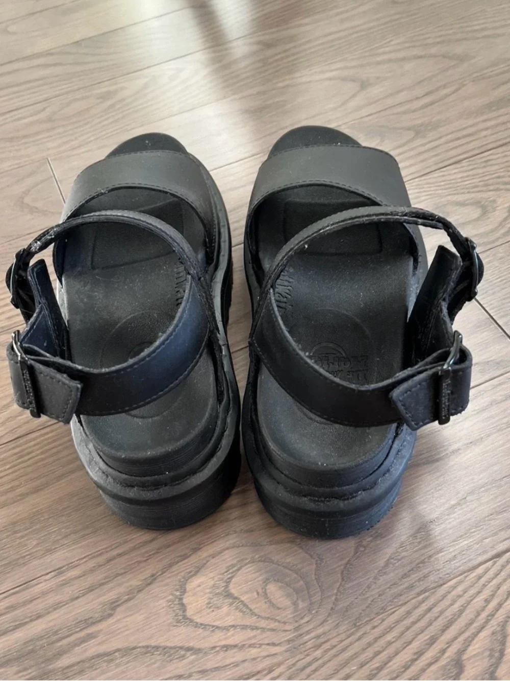 Dr. Martens Black Platform Strap Sandals